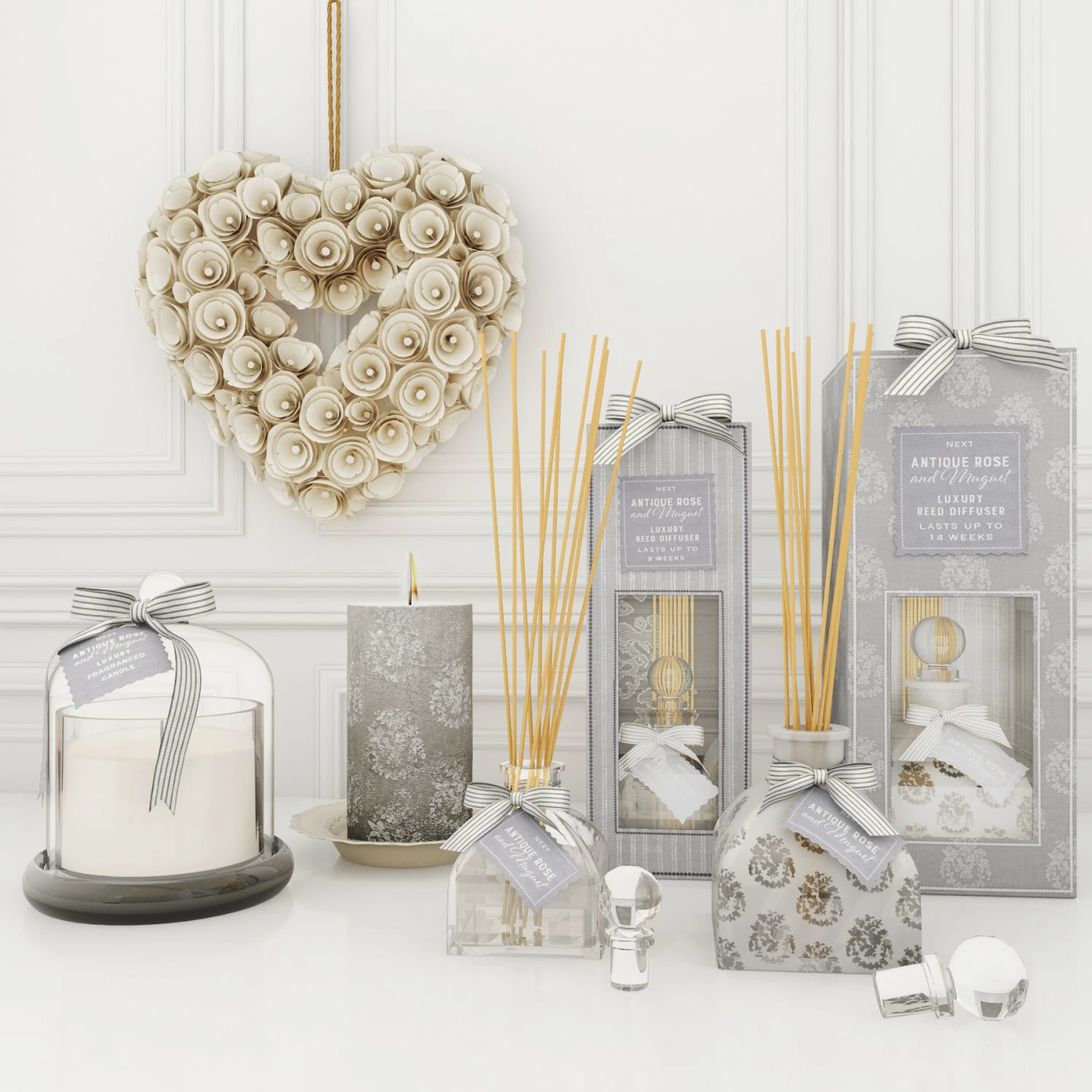next antique rose muguet home fragrance 3D Model .c4d .max .obj .3ds .fbx .stl .blend 