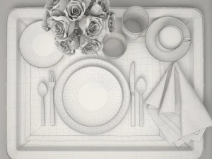 ralph lauren audrey tabletop 3D Model