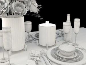 table setting ralph lauren 3D Model
