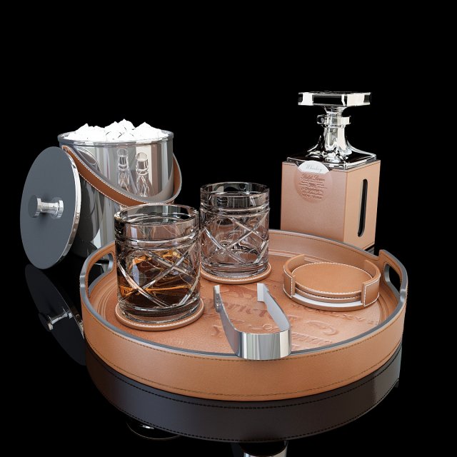ralph lauren bar accessories 3D Model .c4d .max .obj .3ds .fbx .stl .blend 