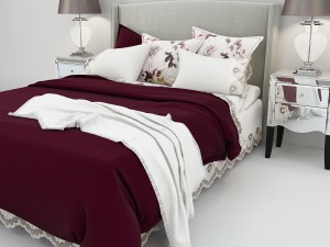 next olsen bed and gatsby bedside table 3D Model