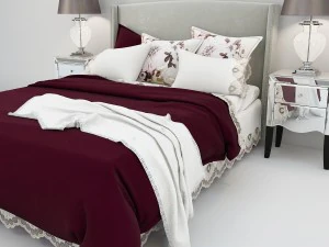 następne ł&oacute;żko Olsen i stolik nocny Gatsby Model 3D