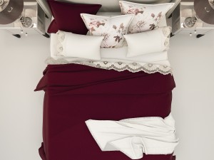 next olsen bed and gatsby bedside table 3D Model