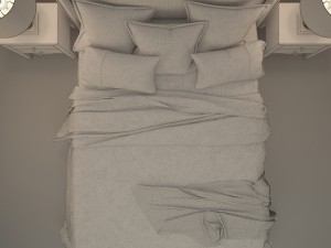 next olsen bed and gatsby bedside table 3D Model