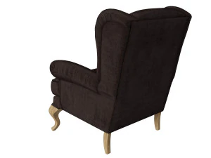 sprucetree with the hoffner wing chair and a pouf 3D Model