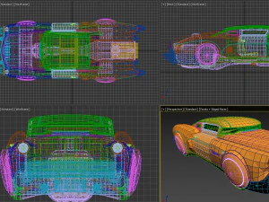 sci-fi flying car cyberpunk 3D Model