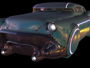 sci-fi flying car cyberpunk 3D Модель