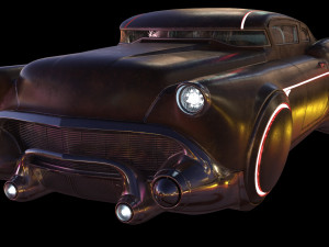 sci-fi flying car cyberpunk 3D Модель