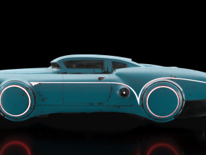 sci-fi flying car cyberpunk 3D Модель