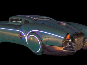 sci-fi flying car cyberpunk 3D Модель