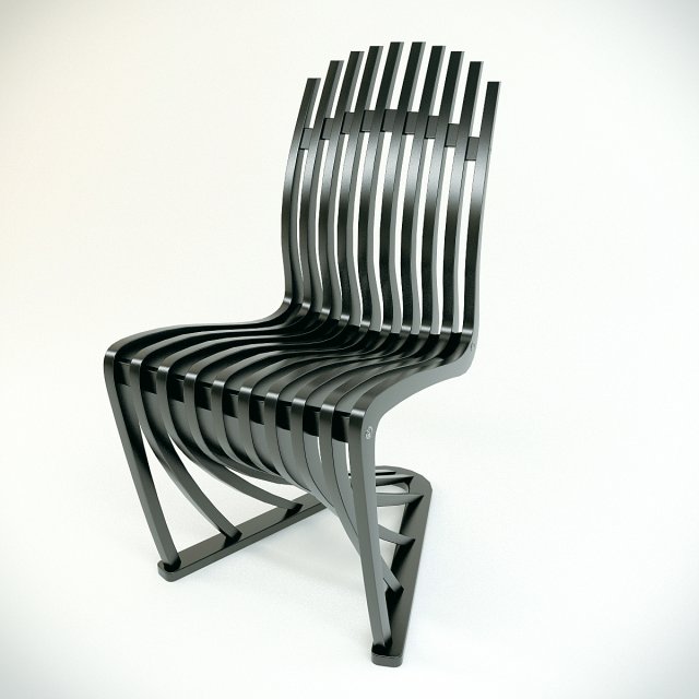 chair stripe design by joachim king Modelo 3D .c4d .max .obj .3ds .fbx .stl .blend 
