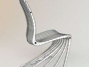 chair stripe design by joachim king Modelo 3D