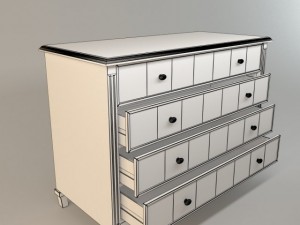 chest of drawers vintage 3D Model