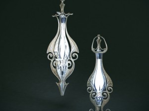 set of two elven lamps hanging and portable Model 3D