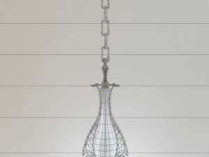 set of two elven lamps hanging and portable Model 3D