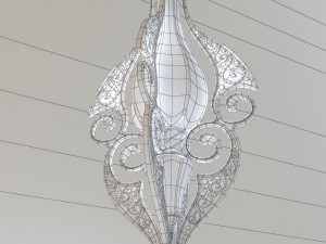 set of two elven lamps hanging and portable Model 3D