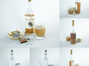 decor glamorous alcoholic 3D Model