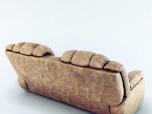 sofa ashley revolution burgundy 2 seats 3D 模型