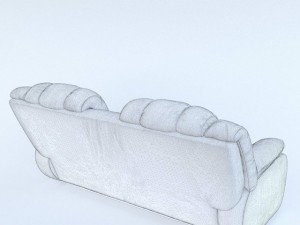 sofa ashley revolution burgundy 2 seats 3D 模型