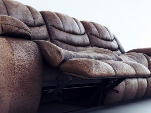 sofa ashley revolution burgundy 3 seats 3D Model
