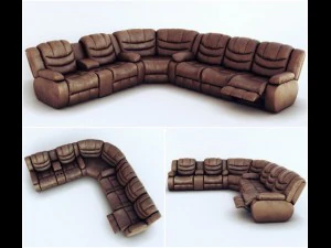 sof&aacute; esquinero ashley revolution burdeos Modelo 3D