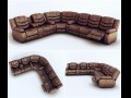 corner sofa ashley revolution burgundy 3D 模型
