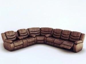 corner sofa ashley revolution burgundy 3D Model