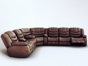 corner sofa ashley revolution burgundy Modelo 3D