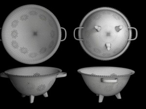 set enameled cookware 3D Модель