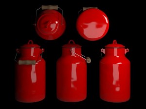 set enameled cookware 3D Модель