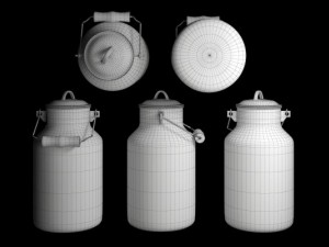 set enameled cookware 3D Модель