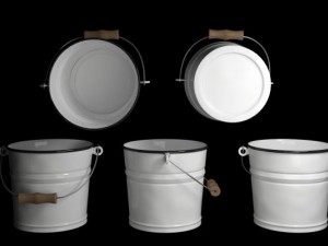 set enameled cookware 3D Модель