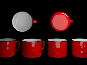 set enameled cookware 3D Модель