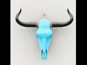 cr&aacute;neo de vaca Modelo 3D