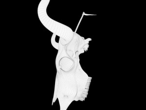 cow skull Modèle 3D