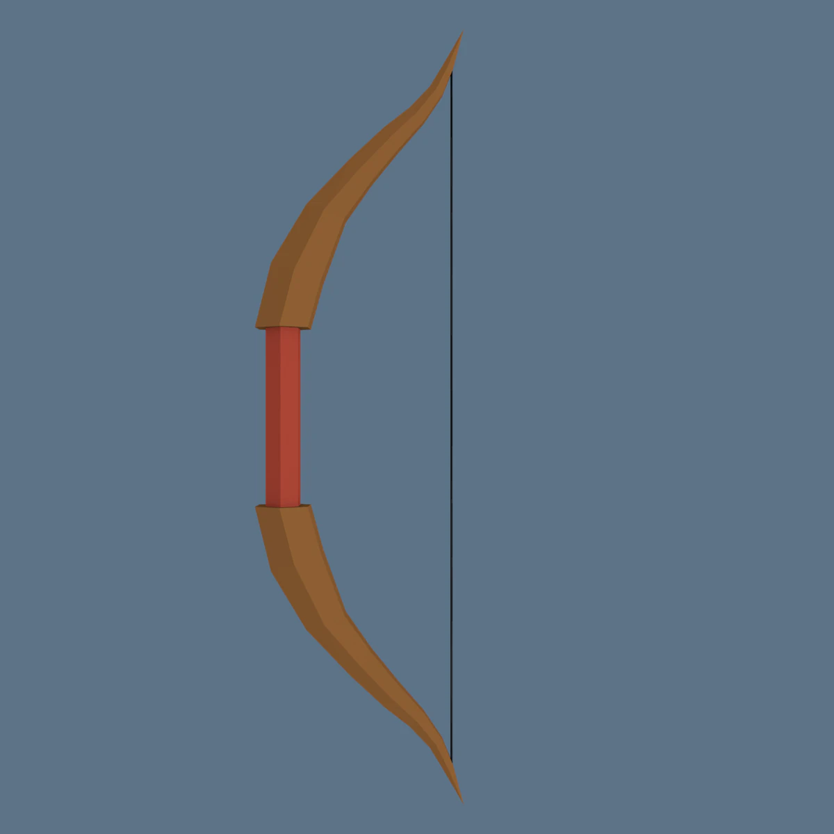 low poly fantasy bow 3D Model .c4d .max .obj .3ds .fbx .stl .blend