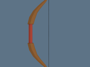 low poly fantasy bow Modèle 3D