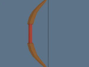 low poly fantasy bow 3D Model