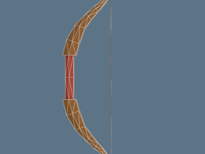 low poly fantasy bow 3D 모델