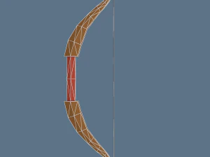 low poly fantasy bow 3D Model