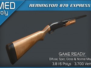 remington 870 express shotgun 3D Модель