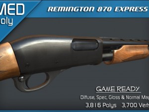 remington 870 express shotgun 3Dモデル