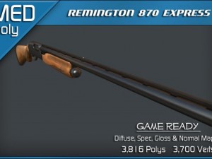 remington 870 express shotgun 3Dモデル