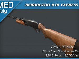 remington 870 express shotgun 3Dモデル