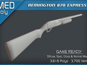 remington 870 express shotgun 3Dモデル