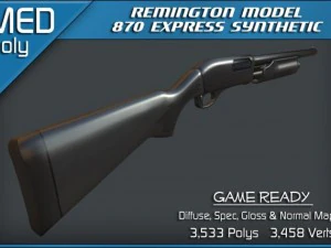 Fucile sintetico Remington 870 Express Modello 3D
