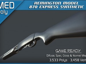 remington 870 express synthetic shotgun 3D Model