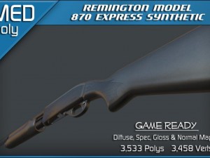 remington 870 express synthetic shotgun 3D Model