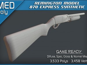 remington 870 express synthetic shotgun 3D Model