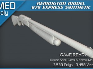 remington 870 express synthetic shotgun 3D Model